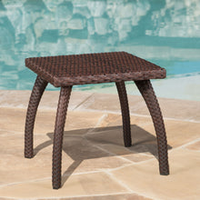 Load image into Gallery viewer, Luminant - Outdoor Side Table With Iron Frame - Brown
