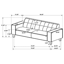 Load image into Gallery viewer, Xana - 2 Piece Upholstered Track Arm Sofa Set - Greige
