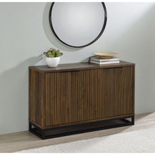 Load image into Gallery viewer, Thurston - 4 Door Accent Cabinet Carved Doors - Dark Brown
