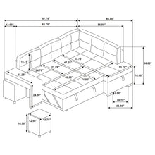 Load image into Gallery viewer, Atkinson - Sleeper Sectional Sofa With Lift Top Chaise - Gray
