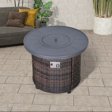 Load image into Gallery viewer, Outdoor Fire Pit Table With Lid - Espresso
