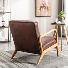 Load image into Gallery viewer, Classic Mid-Century Modern Accent Chairs, Open Framed Armchair With Cushioning
