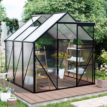 Load image into Gallery viewer, Polycarbonate house Raised Base And Anchor Aluminum Heavy Duty Walk-In houses For Outdoor Backyard In All Season
