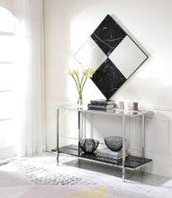 Load image into Gallery viewer, Angwin - Mirrored Faux Marble Console Table - Multi

