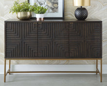 Load image into Gallery viewer, Elinmore - Accent Cabinet - Brown / Gold Finish
