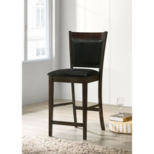 Load image into Gallery viewer, Upholstered Counter Height Stools (Set of 2) - Black / Espresso
