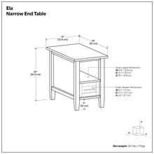 Load image into Gallery viewer, Ela - Narrow End Table - Brown
