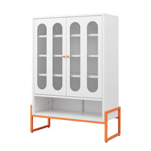 Load image into Gallery viewer, Modern Metal Shoe Cabinet With DoublebSided Doors And Adjustable Partitions
