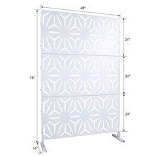 Load image into Gallery viewer, Outdoor &amp; Indoor Metal Privacy Screen, Freestanding Decorative Panels
