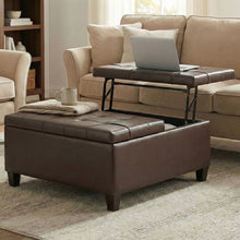 Load image into Gallery viewer, Harrison - Upholstered Coffee Table Storage Ottoman
