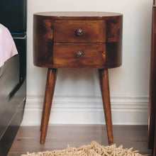 Load image into Gallery viewer, Mini Rounded Nightstand - Chestnut
