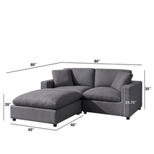 Load image into Gallery viewer, Cassandra - Sofa With Ottoman
