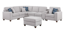 Load image into Gallery viewer, Sam - Sectional Sofa With Ottoman - Light Gray
