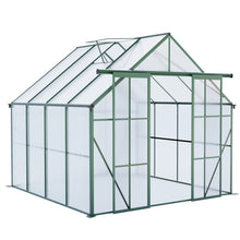 Load image into Gallery viewer, Double Door Polycarbonate house Raised Base And Anchor Aluminum Heavy Duty Walk In houses For Outdoor Backyard In All Season
