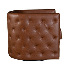 Load image into Gallery viewer, Swivel Chair With Tufted Barrel Design And Nailhead Accents
