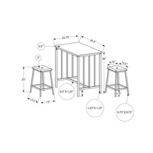 Load image into Gallery viewer, 3 Pieces Dining Set, Counter Height, Rectangular, Small, Contemporary &amp; Modern
