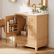 Load image into Gallery viewer, Freestanding Bathroom Vanity With Sink, Soft Close Doors &amp; Drawers, Ample Storage - Wood
