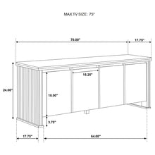 Load image into Gallery viewer, Dreydon - 4 Door TV Stand With Adjustable Shelves And Cable Management - Light Brown
