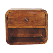 Load image into Gallery viewer, Curve Upper Slot Floating Nightstand
