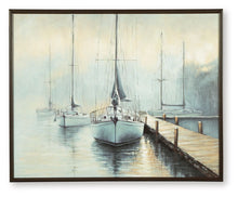 Load image into Gallery viewer, Worthney - Wall Art - Blue / White / Brown

