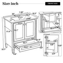 Load image into Gallery viewer, Freestanding Vanity With 1 Drawer &amp; 2 Soft Close Doors With Door Mounted Storage
