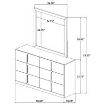 Load image into Gallery viewer, Lauryn - 6 Drawer Dresser With Mirror - Gloss White
