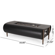 Load image into Gallery viewer, Vernon - Rectangle Fire Pit 50, 000 Btu - Dark Gray

