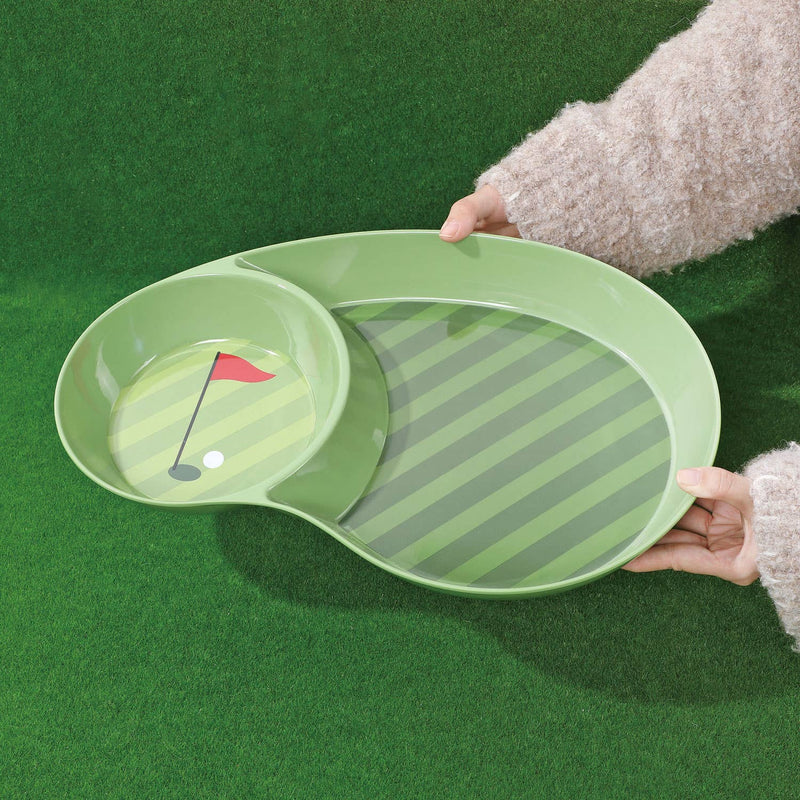 Supreme Housewares - 16" Golf-Themed Melamine Chip and Dip Platter