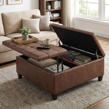 Load image into Gallery viewer, Harrison - Upholstered Coffee Table Storage Ottoman
