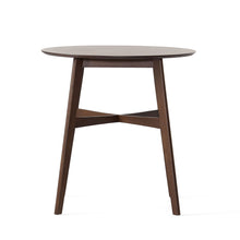 Load image into Gallery viewer, Round Counter Height Dining Table With Thick Rubberwood Legs And Support Beams - Walnut
