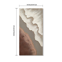 Load image into Gallery viewer, Abstract Wall Art, Textured Canvas Painting With Accents, Decor For Living Room (Set of 2) - Antique Brown+White
