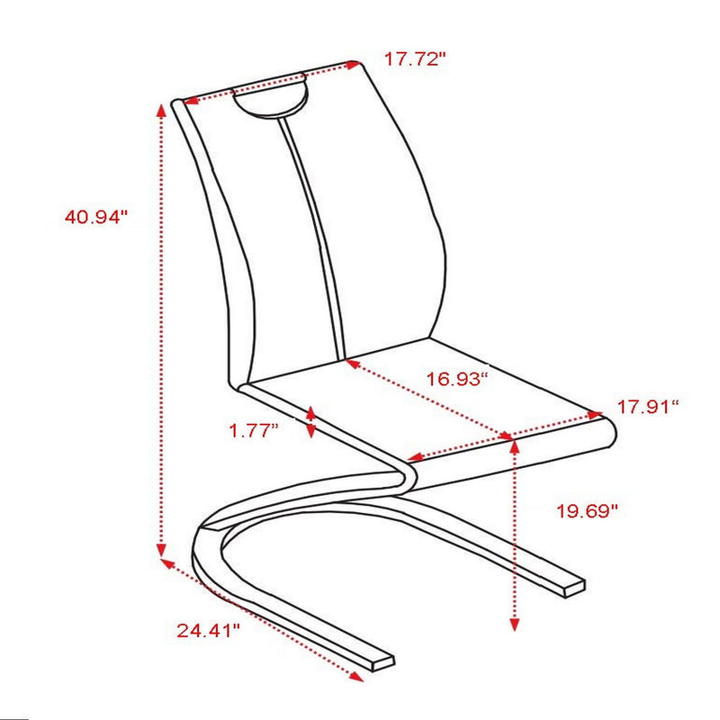 Anne - Dining Chairs (Set of 2) - Gray Pu