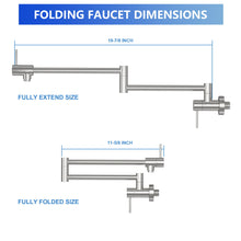 Load image into Gallery viewer, Modern Design Pot Filler Faucet Wall Mount Kitchen Sink, Folding Stretchable
