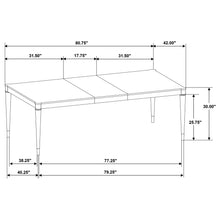 Load image into Gallery viewer, Blakely - Leaf Dining Table With Tapered Legs Accents - Ash Brown

