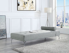 Load image into Gallery viewer, Quenti - Velvet Sofa Bed With Pillow - Gray
