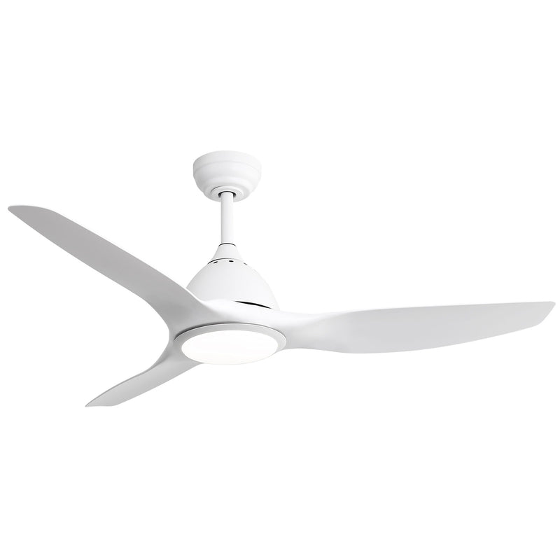 Ceiling Fan With Remote Control And LED Light, Blades, Reversible DC Motor For Indoor / Outdoor Use - White