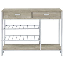 Load image into Gallery viewer, Ethel - 2 Drawer Home Bar Storage With Wine Rack - Oak
