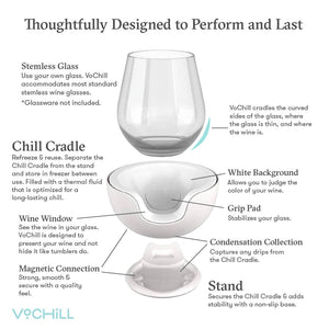 VoChill - Stemless Wine Chiller - Cyan