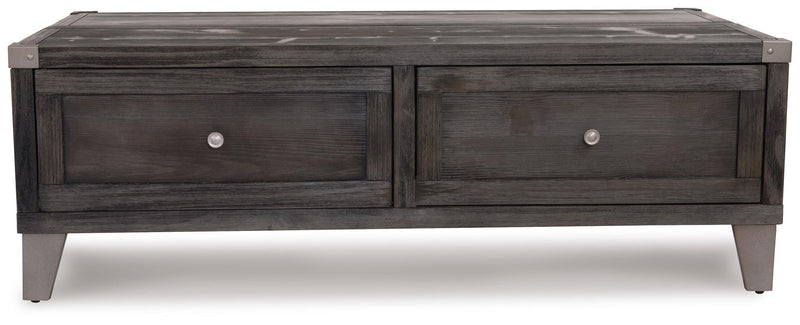 Todoe - Lift Top Cocktail Table - Dark Gray