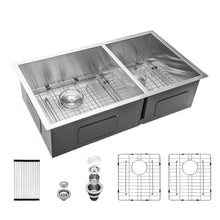 Load image into Gallery viewer, Modern Double Bowl Undermount Sink Design With 10" Deep Basins
