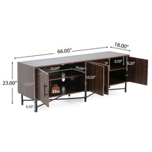 Load image into Gallery viewer, 4 Door TV Cabinet, 2 Storage Spaces, Adjustable Shelves
