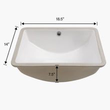 Load image into Gallery viewer, Modern Ceramic Undermount Bathroom Sink With Overflow, High Quality
