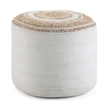Load image into Gallery viewer, Serena - Handcrafted Round Braided Pouf
