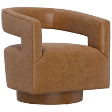 Load image into Gallery viewer, Swivel Accent Chair With Geometric Backrest

