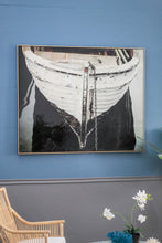 Load image into Gallery viewer, Large And Rectangular Wall Art With Frame, Wall Decor For Living Room - White / Blue
