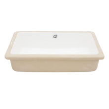 Load image into Gallery viewer, Modern Ceramic Rectangular Undermount Bathroom Sink With Overflow
