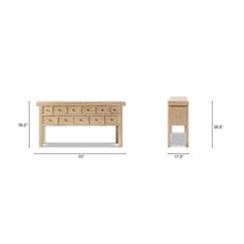Load image into Gallery viewer, Bellamy Heritage - 11 Drawer Table With Open Base - Brown
