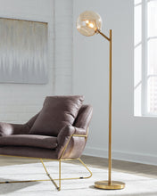 Load image into Gallery viewer, Abanson - Metal Floor Lamp  - Amber / Gold Finish
