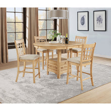 Load image into Gallery viewer, Davis - 5 Piece Oval Counter Height Dining Set With Expandable Table - Light Oak
