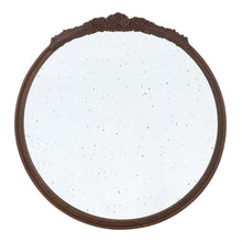 Load image into Gallery viewer, Round Hand Carved Rose Antique Mirror Frame, Wall Mirror For Live Space
